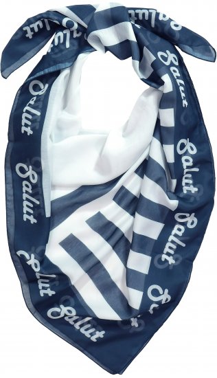 Ulla Popken Maritime Inspired Scarf Deep Aqua - Accesorii - 