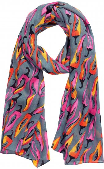 Ulla Popken Pepper Print Scarf Coral - Accesorii - 