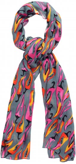 Ulla Popken Pepper Print Scarf Coral - Accesorii - 