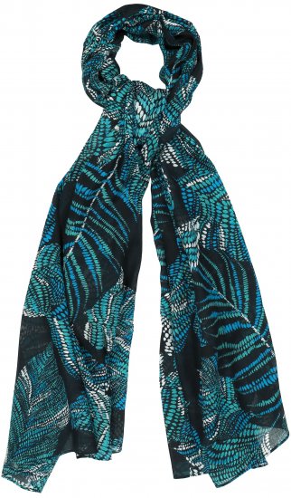 Ulla Popken Leaf Dot Scarf Navy - Accesorii - 