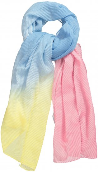 Ulla Popken Pleated Color Gradient Scarf Light Blue - Accesorii - 
