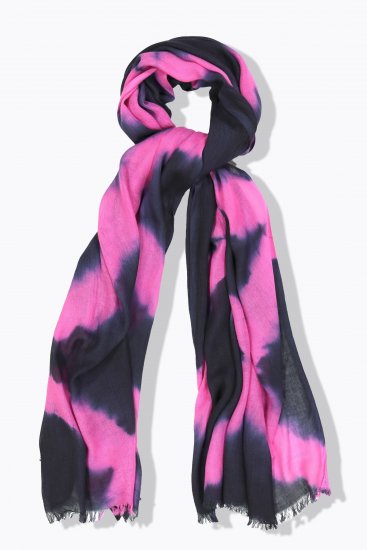 Ulla Popken Two Tone Fringed Hem Scarf Bold Pink - Accesorii - 