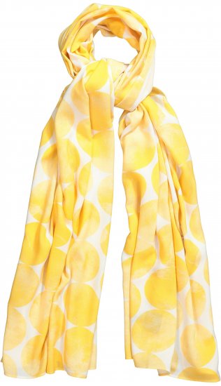 Ulla Popken Circle Print Scarf Yellow - Accesorii - 