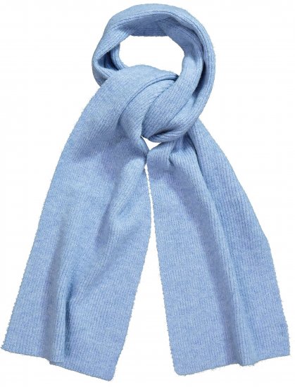 Ulla Popken Ribbed Knit Scarf Blue - Accesorii - 