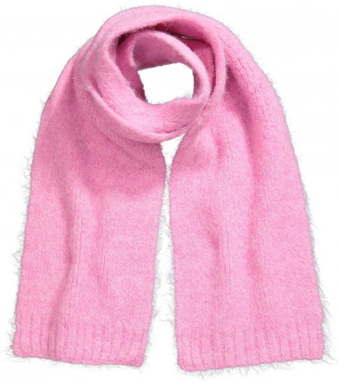 Ulla Popken Ribbed Knit Scarf Dark Pink - Accesorii - 