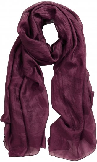 Ulla Popken Silk Scarf Aubergine - Accesorii - 