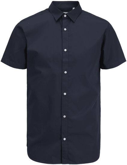 Jack & Jones JOE Shirt Short Sleeve Plain Casual Navy - Cămăși - Cămăși Bărbați Mărimi Mari