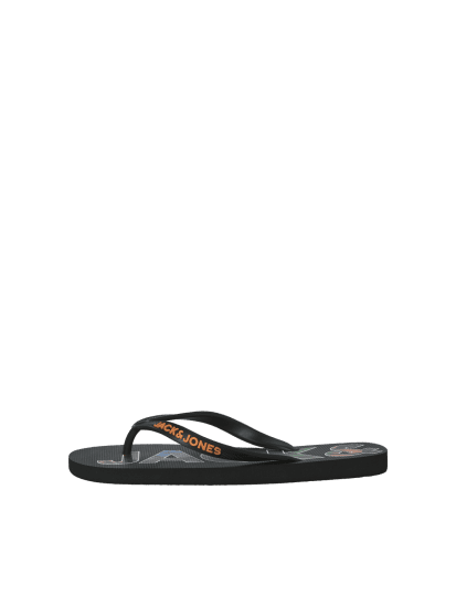 Jack & Jones Logo Palm Print Flip Flop Slippers Anthracite - Bărbați pantofi 40-52 - 