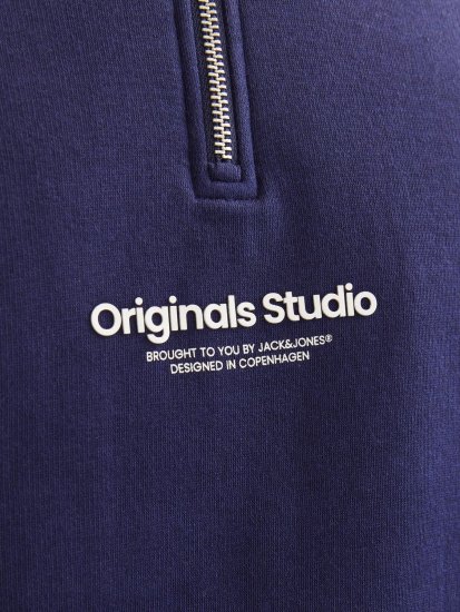 Jack & Jones Esterbro High Neck Quarter Zip Sweatshirt Ocean Cavern - Pulovere & hanorace - Pulovere & Hanorace Bărbați Mărimi Mari