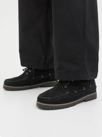 Jack & Jones Brooklyn Suede Boat Shoes Black - Bărbați pantofi 40-52 - 
