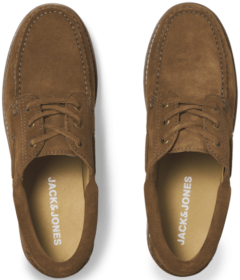 Jack & Jones Brooklyn Suede Boat Loafers Cognac - Bărbați pantofi 40-52 - 