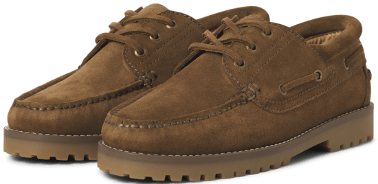 Jack & Jones Brooklyn Suede Boat Loafers Cognac - Bărbați pantofi 40-52 - 