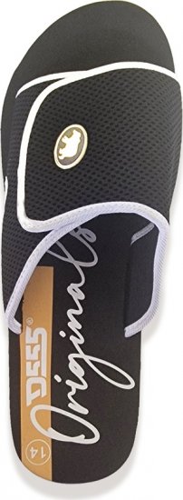 D555 DRAKE Slippers With Velcro Fastening Black - Bărbați pantofi 40-52 - 