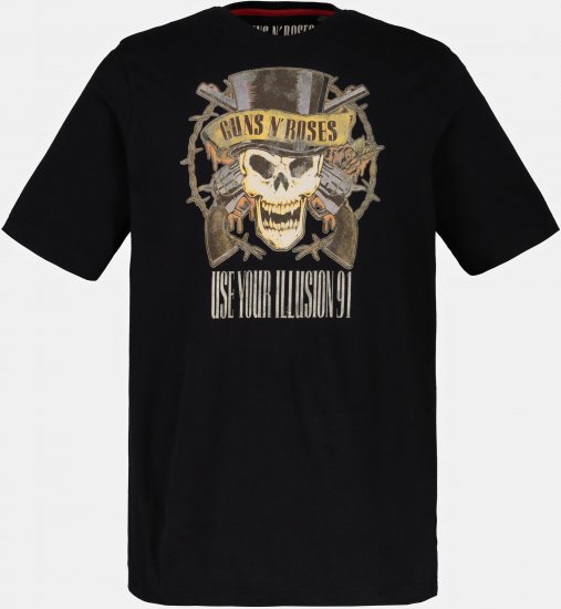 JP1880 Guns N’ Roses Skull Comfort Fit Band T-Shirt Black - Tricouri - Tricouri Bărbați Mărimi Mari