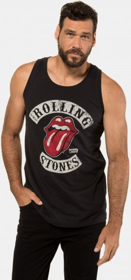 JP1880 Rolling Stones Graphic Band Tank Top Black - Tricouri - Tricouri Bărbați Mărimi Mari