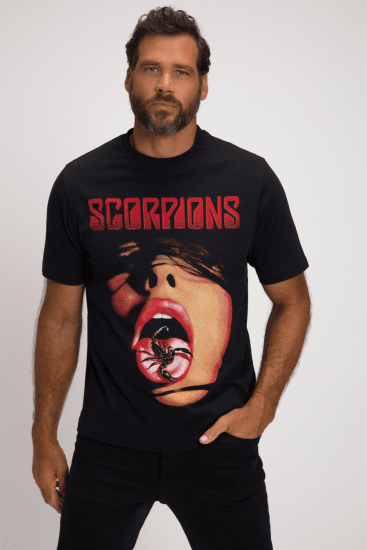 JP1880 Scorpions Graphic Comfort Fit Band T-Shirt Black - Tricouri - Tricouri Bărbați Mărimi Mari