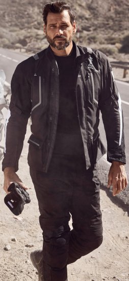 JP1880 Sporty Touring Motorcycle Jacket Black - Îmbrăcăminte de motocicletă mărimi mari - Îmbrăcăminte moto plus size pentru bărbați