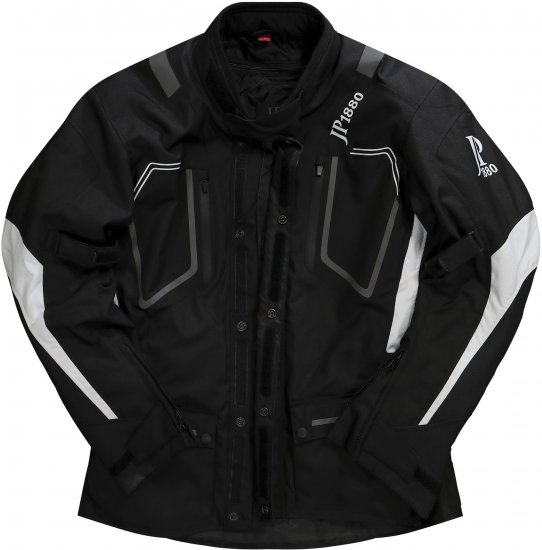 JP1880 Sporty Touring Motorcycle Jacket Black - Îmbrăcăminte de motocicletă mărimi mari - Îmbrăcăminte moto plus size pentru bărbați