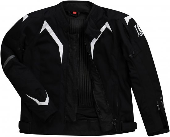 JP1880 3D Mesh Insert Motorcycle Jacket Black - Îmbrăcăminte de motocicletă mărimi mari - Îmbrăcăminte moto plus size pentru bărbați