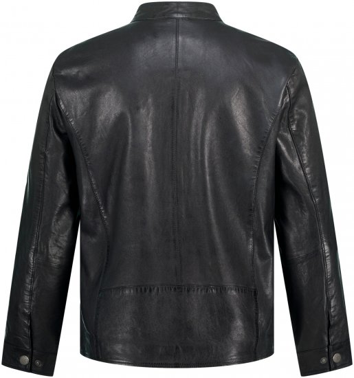 JP1880 Biker Style Leather Jacket Black - Geci - Geci Bărbați Mărimi Mari