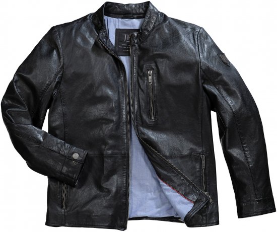JP1880 Biker Style Leather Jacket Black - Geci - Geci Bărbați Mărimi Mari