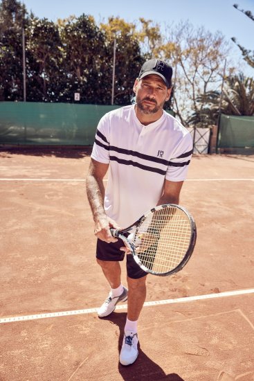  JP1880 Henley Tennis T-Shirt Snow White - Haine sport & haine de exterior - Haine Sport & Exterior Bărbați Mărimi Mari