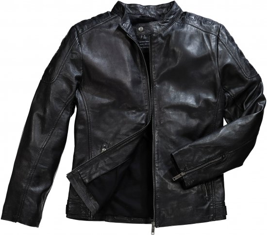 JP1880 Classic Biker Style Leather Jacket Black - Geci - Geci Bărbați Mărimi Mari