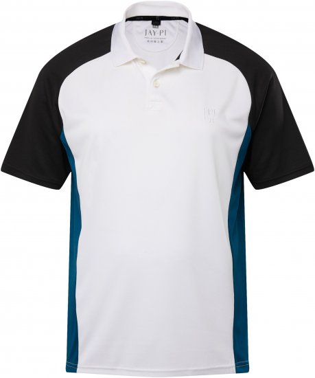 JP1880 FLEXNAMIC® QuickDry Tennis Polo Black-White-Blue - Haine sport & haine de exterior - Haine Sport & Exterior Bărbați Mărimi Mari