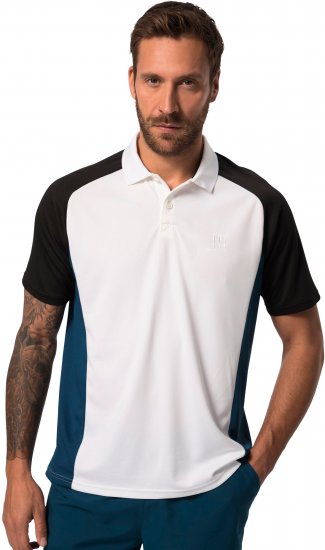 JP1880 FLEXNAMIC® QuickDry Tennis Polo Black-White-Blue - Haine sport & haine de exterior - Haine Sport & Exterior Bărbați Mărimi Mari