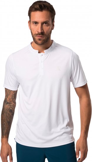 JP1880 Henley QuickDry Tennis T-Shirt Snow White - Haine sport & haine de exterior - Haine Sport & Exterior Bărbați Mărimi Mari