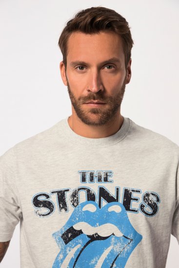 JP1880 Rolling Stones Graphic Comfort Fit Band T-Shirt Light Grey - Tricouri - Tricouri Bărbați Mărimi Mari