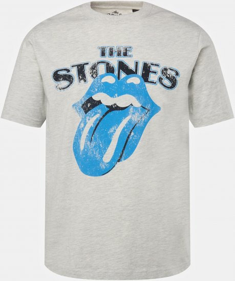 JP1880 Rolling Stones Graphic Comfort Fit Band T-Shirt Light Grey - Tricouri - Tricouri Bărbați Mărimi Mari