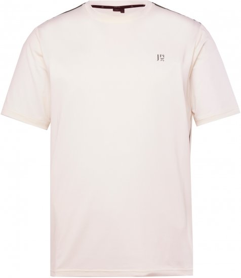 JP1880 QuickDry Stripes Tennis T-Shirt Off White - Haine sport & haine de exterior - Haine Sport & Exterior Bărbați Mărimi Mari