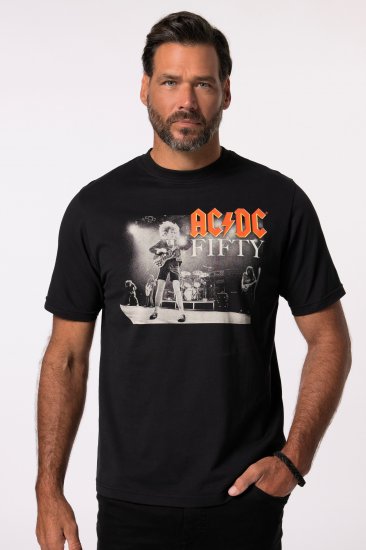 JP1880 AC/DC 50th Anniversary Band Photo T-Shirt Black - Tricouri - Tricouri Bărbați Mărimi Mari