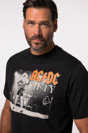 JP1880 AC/DC 50th Anniversary Band Photo T-Shirt Black - Tricouri - Tricouri Bărbați Mărimi Mari