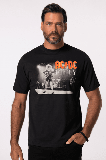 JP1880 AC/DC 50th Anniversary Band Photo T-Shirt Black - Tricouri - Tricouri Bărbați Mărimi Mari