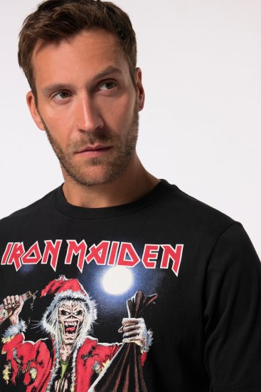JP1880 Iron Maiden X-Mas Eddie Band T-Shirt Black - Tricouri - Tricouri Bărbați Mărimi Mari