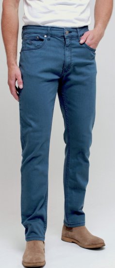 Kam Jeans Bens Embossed Reg Fit Jeans Smokey Blue - Blugi & pantaloni - Blugi & Pantaloni Bărbați Mărimi Mari