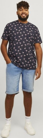 Jack & Jones Rick Original Shorts Blue Denim - Pantaloni scurți - Pantaloni Scurți Mărimi mari Bărbați 