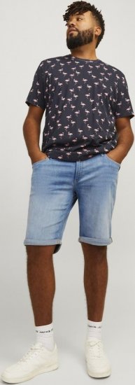 Jack & Jones Rick Original Shorts Blue Denim - Pantaloni scurți - Pantaloni Scurți Mărimi mari Bărbați 