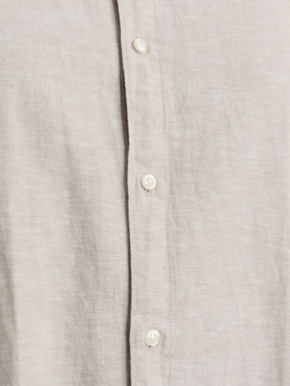 Jack & Jones Breeze Linen Blend Long Sleeve Shirt Crockery - Cămăși - Cămăși Bărbați Mărimi Mari