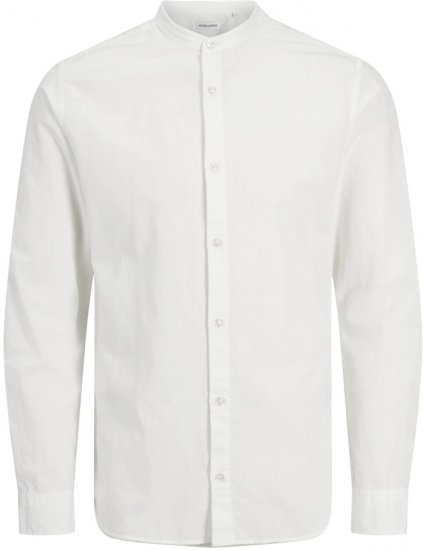 Jack & Jones Breeze Poplin Long Sleeve Shirt White - Cămăși - Cămăși Bărbați Mărimi Mari