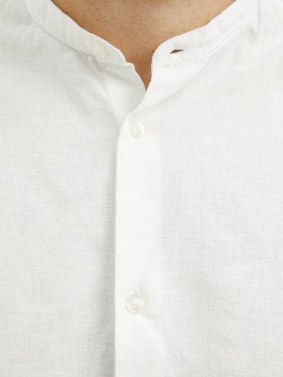 Jack & Jones Breeze Poplin Long Sleeve Shirt White - Cămăși - Cămăși Bărbați Mărimi Mari