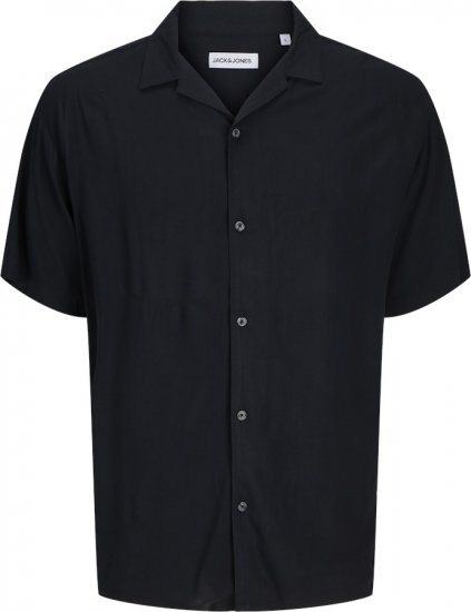 Jack & Jones Jeff Resort Shirt Black - Cămăși - Cămăși Bărbați Mărimi Mari