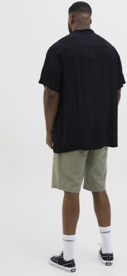 Jack & Jones Jeff Resort Shirt Black - Cămăși - Cămăși Bărbați Mărimi Mari
