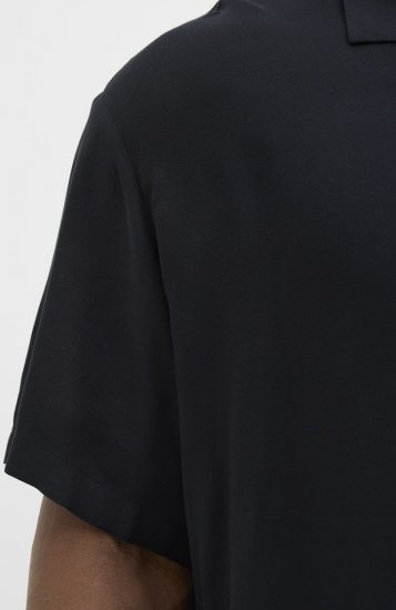 Jack & Jones Jeff Resort Shirt Black - Cămăși - Cămăși Bărbați Mărimi Mari