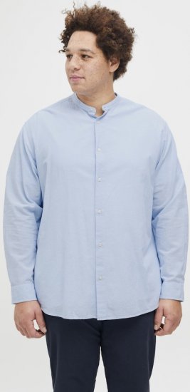 Jack & Jones Breeze Poplin Long Sleeve Shirt Chambray Blue - Cămăși - Cămăși Bărbați Mărimi Mari