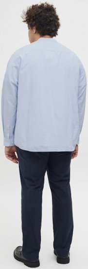 Jack & Jones Breeze Poplin Long Sleeve Shirt Chambray Blue - Cămăși - Cămăși Bărbați Mărimi Mari
