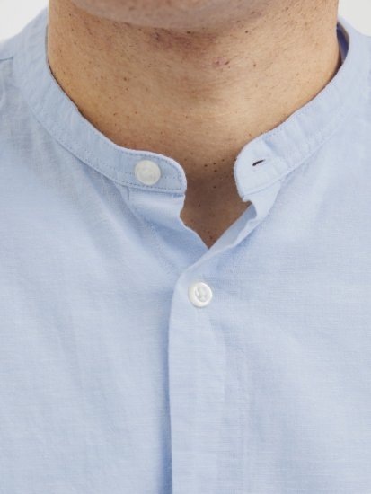 Jack & Jones Breeze Poplin Long Sleeve Shirt Chambray Blue - Cămăși - Cămăși Bărbați Mărimi Mari