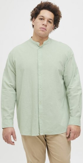 Jack & Jones Breeze Poplin Long Sleeve Shirt Iceberg Green - Cămăși - Cămăși Bărbați Mărimi Mari